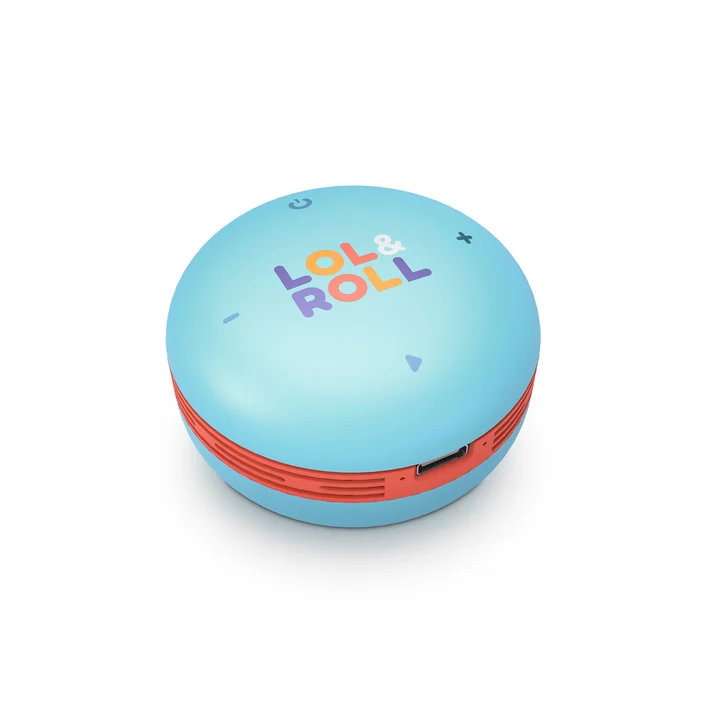 Lol&Roll Pop Kids Speaker Blue (3 h, Akkubetrieb), Bluetooth Lautsprecher, Blau