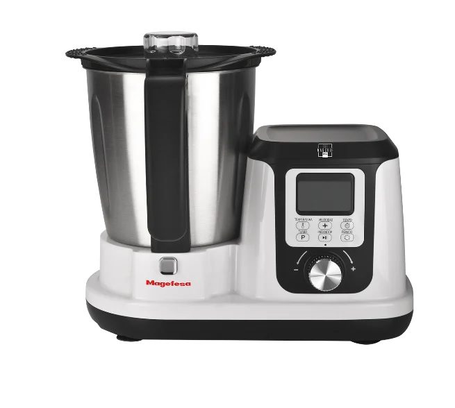 Magefesa - Magchef Plus – Multifunktionaler Küchenroboter Weiß, 3,3L, 23 Funktionen, Rezeptbuch, Spatel, Schneebesen, Klingenschutz, Messbecher