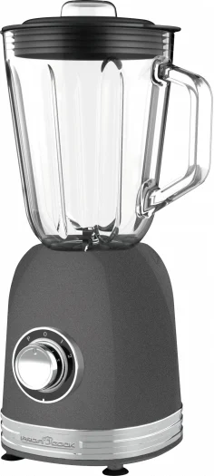 massivem 1,5L Glas-Behälter, Ice Crush & Turbo-Modus - Blender mit 4fach Piranha-Messer aus Edelstahl - mit Metallgehäuse 800W, PC UM 1195 anthrazit
