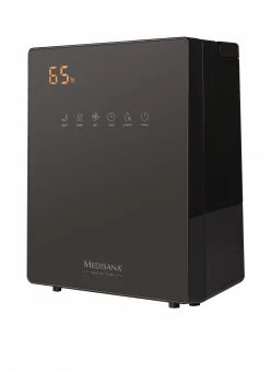 Medisana - AH 675 Luftbefeuchter mit Hygrometer, Timerfunktion, Vorheizfunktion, 3 Zerstäubungsintensitäten, Ideal für Kinderzimmer, Wohnzimmer und Schlafzimmer,