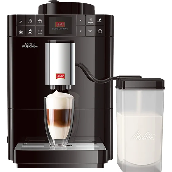 Melitta F53/1-102 Caffeo Passione OT vollautomatische Espressomaschine, Schwarz