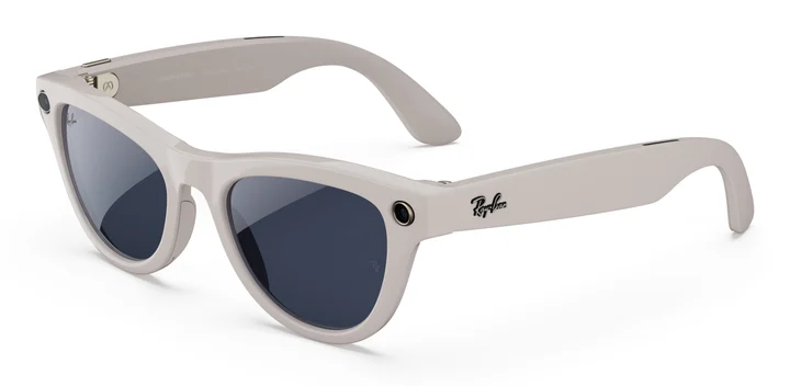 META - RAY-BAN Skyler Glasses - Shiny Chalky Gray, Transitions Sapphire