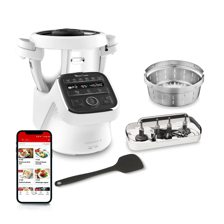 Moulinex - Robot cuiseur Multifonctions  Companion XL HF80DB10 1550 W Blanc