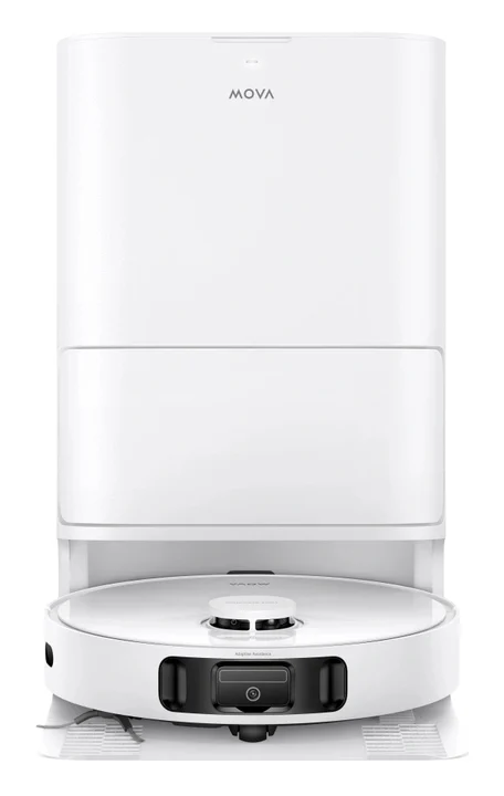 MOVA - E40 Ultra Saugroboter mit Wischfunktion, Autom. Leerung und 19.000 Pa, MaxiReach-Wischmopp-T., Verhedderungsfreie Seitenbürste, Eingeb. 80-ml-Wasserb,