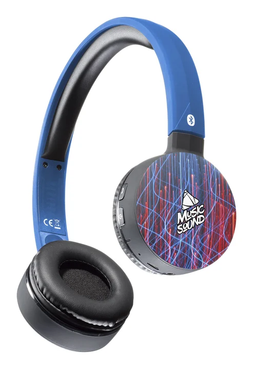 Music+Sound FANTASY Bluetooth-Kopfhörer blau on-ear Softtouch max.20h Laufzeit 1 (Keine Geräuschunterdrückung, 20 h, Kabellos), Kopfhörer, Blau