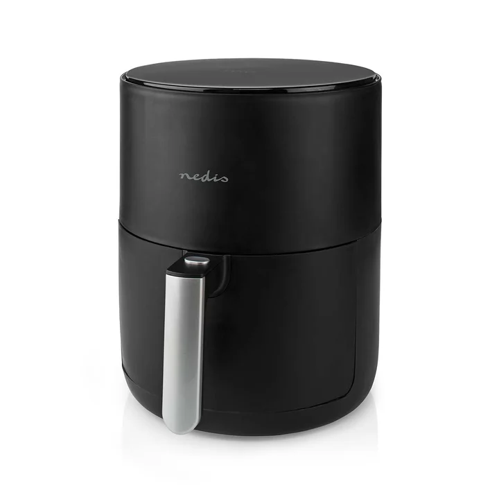 Nedis - Heißluft Friteuse - 3 l - Timer: 60 min - Anzahl voreingestellter Programme: 8 - Digital - Schwarz