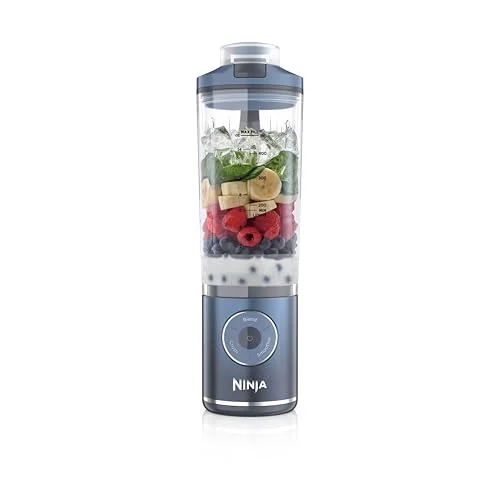 Ninja - Blast Max Tragbarer Mixer/Blender/Smoothie Maker, 570 ml, wiederaufladbar, Mixbecher & auslaufsicherer Deckel, 3 Funktionen, Smoothies, Proteinshakes,