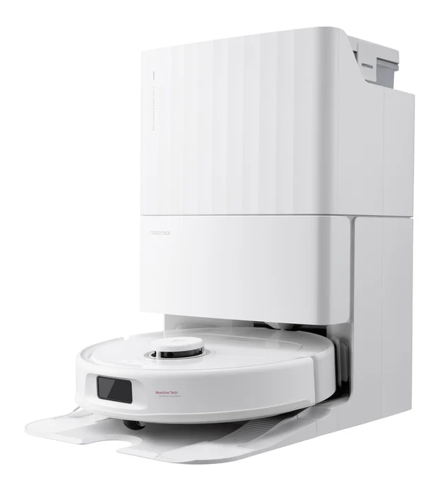 oborock Qrevo Pro Staubsauger Roboter mit All-in-One-Dock, 60 °C Heißwasser-Moppwäsche, Hebarem Wischmopp(10mm), FlexiArm Design, 7.000 Pa, APP(Weiß)