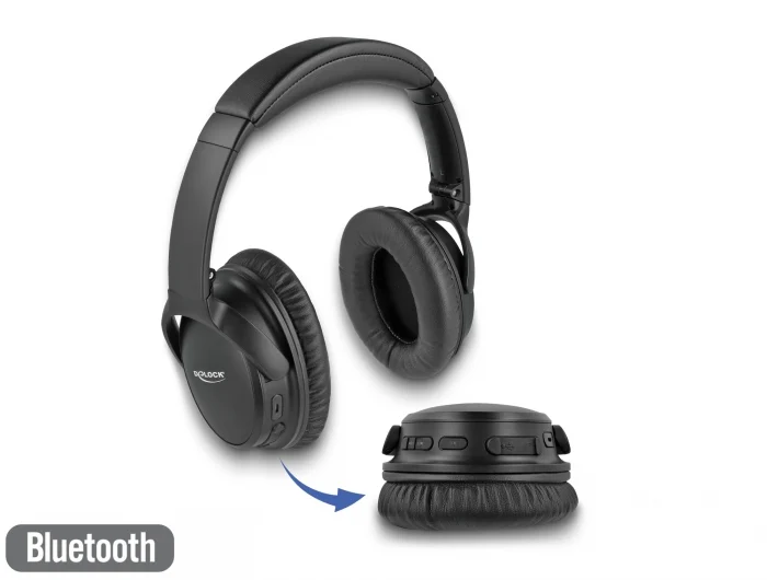 Over-Ear-Kopfhörer Bluetooth 5.0 Schwarz (Keine Geräuschunterdrückung, 20 h, Kabellos), Kopfhörer, Schwarz