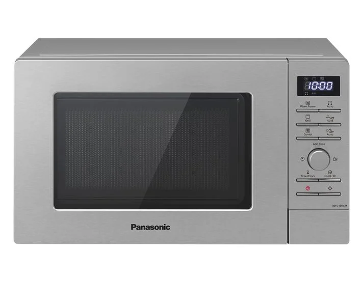 Panasonic - NN-J19KSMEPG Mikrowelle und Grill mit Drehteller, 20 Liter, Edelstahl, 800 W, Grill 1000 W, 9 automatische Programme, Silber