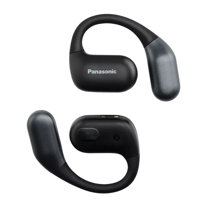 Panasonic - RB-F10DE-K Open-Ear Wireless Kopfhörer, Bluetooth Kopfhörer mit ENC Mikrofon, 25 Std. Wiedergabe, Bluetooth 5.4, IPX4, Touch-Bedienung, Schwarz