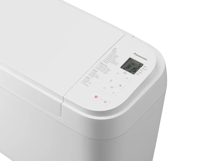 Panasonic - SD-B2510W Vollautomatischer Brotbackautomat, 4 glutenfreie Programme, horizontales Design, 21 automatische Programme, 2 Temperatursensoren, 13 Stunden