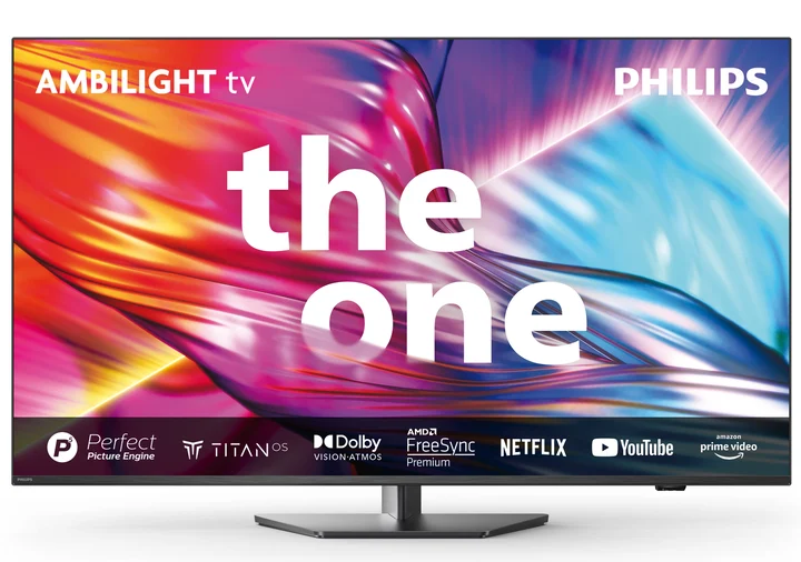 Philips - Ambilight 55PUS8909 4K LED Smart TV - 55-Zoll Display mit Pixel-präziser Ultra HD Titan OS Plattform und Dolby Atmos-Klang. Funktioniert mit Alexa und