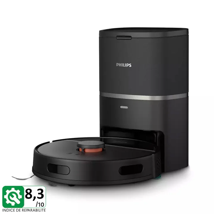 Philips - Homerun Serie 3000 Saugroboter mit Wischfunktion, ultrastarke Saugleistung 4.000 Pa, Lasernavigation, 200 Min. Laufzeit, Staubsauger mit