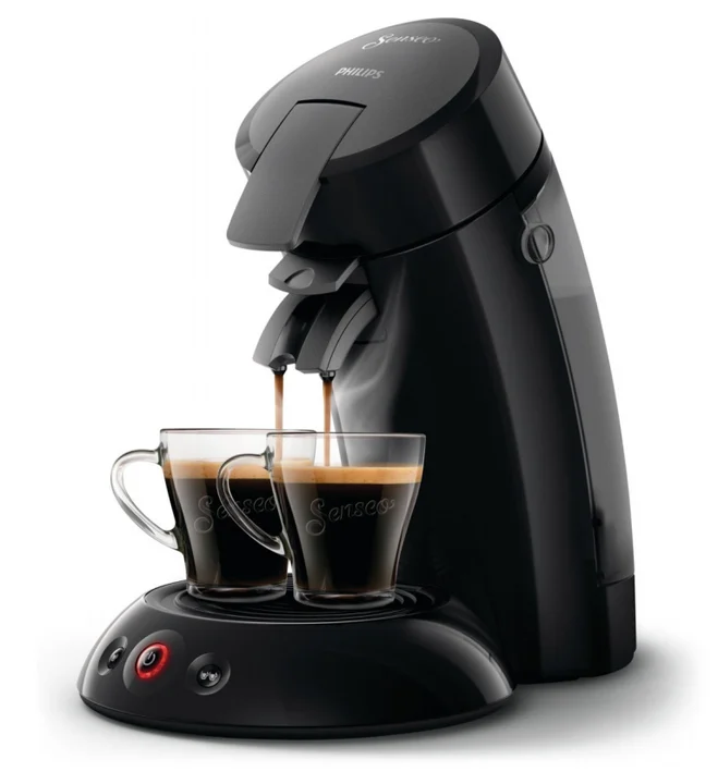Philips - Senseo Original Kaffeepadmaschine mit Crema Plus, 1450 W, 0.7 Liter, 21.3 x 31.5 x 33 cm, Schwarz (HD6553/67)