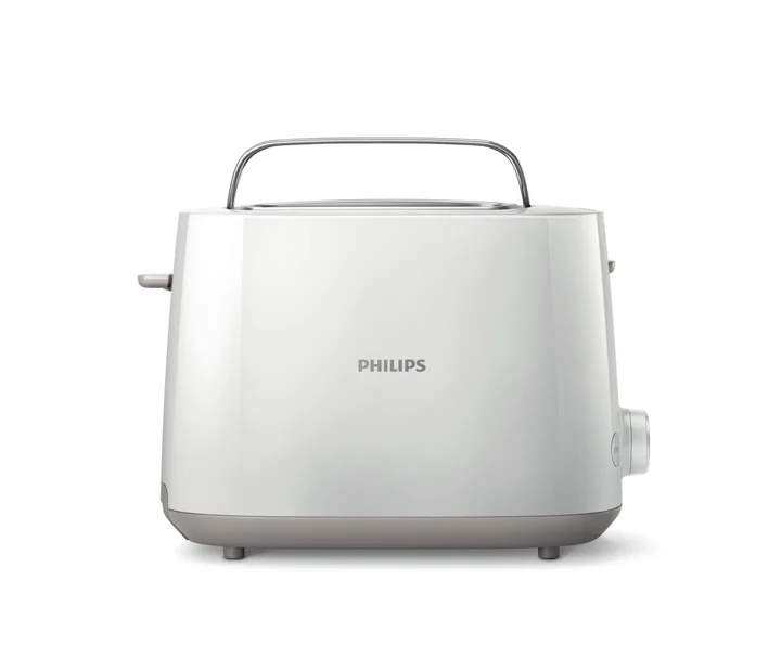 Philips - Toaster – 2 Toastschlitze, 8 Stufen, Brötchenaufsatz, Auftaufunktion, Liftfunktion, Abschaltautomatik, weiß (HD2581/00)