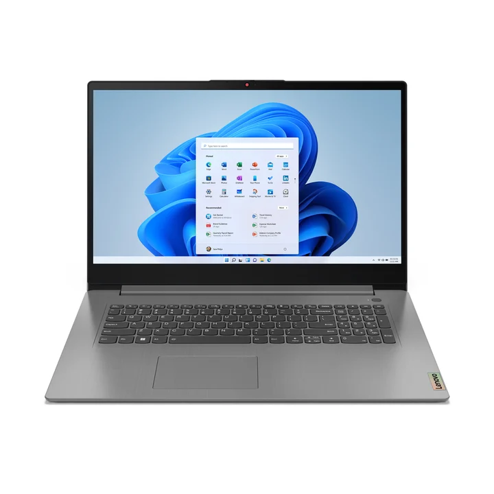 PORTABLE IDEAPAD IP3 17IAU7 INTEL I3 1215U 8GB DDR4 512GB INTEL UHD GRAPH (17.30", 512 GB, 8 GB, FR, Intel Core i3-1215U), Notebook, Grau