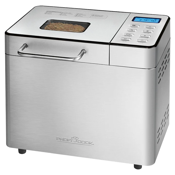 ProfiCook - Cook Brotbackautomat mit Timer | morgens mit warmem Brot aufwachen | Krustenbräunung einstellbar (hell, mittel, dunkel) | 13 Programme | Bread Maker |