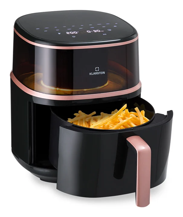 r zum Frittieren, Friteuse mit Dampffunktion, Temperaturwahl und 16 Programme, Airfryer zum Luftfritieren, Heißluftfriteuse ohne Öl 1500 W, 7,5 Liter