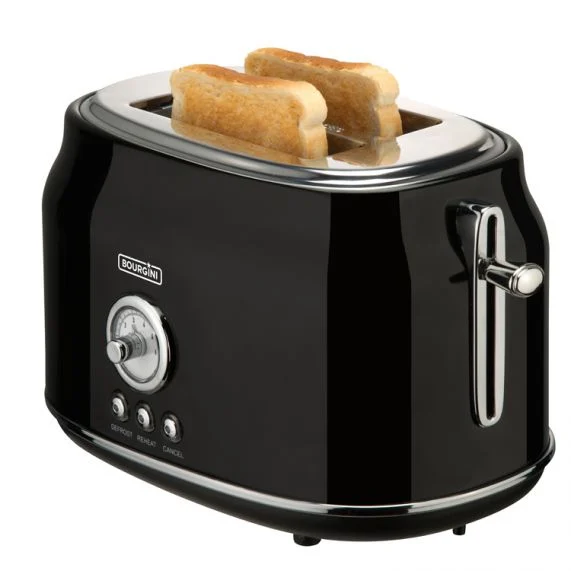 Retro Toaster - Broodrooster - Zwart, Toaster, Schwarz - Retro Toaster - Broodrooster - Zwart, Toaster, Schwarz