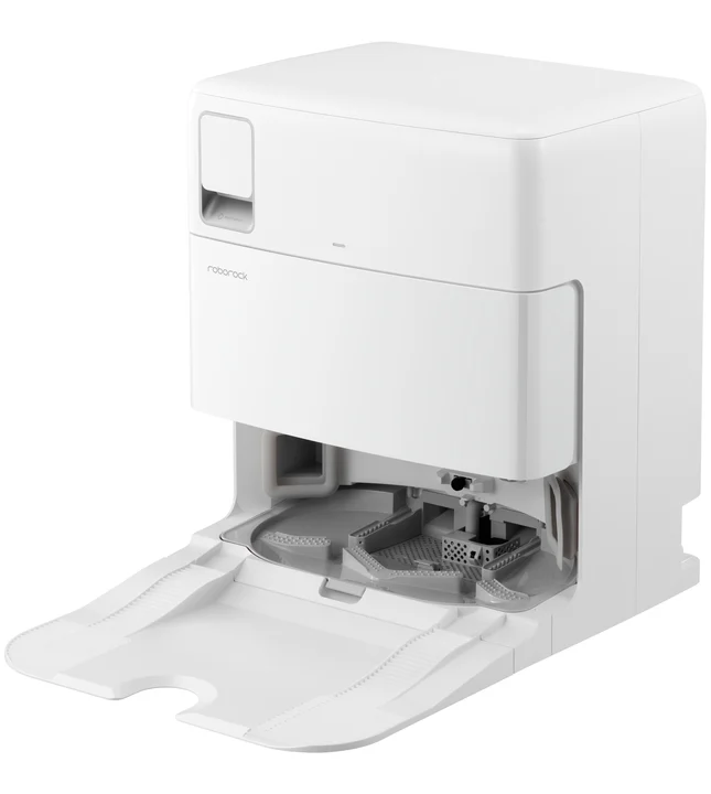 Roborock - Qrevo Plus Saug-/Wischroboter inkl. Absaug-/Reinigungsstation mit Wasseranschluss weiß (R100054)