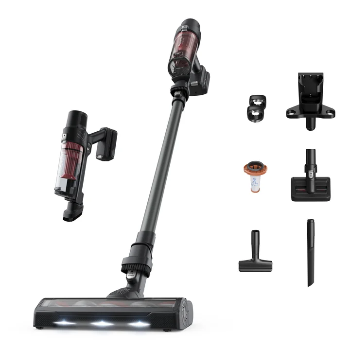 Rowenta RH6A75, 2-in-1 stick vacuum, Beutellos, Schwarz, Rot, Rechteckig, Trocken, Zyklonal