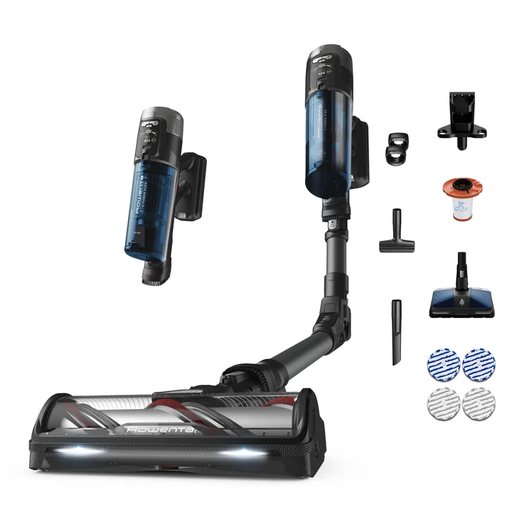 Rowenta - X-Force Flex 12.60 Neo Allergy Aerospin Akkustaubsauger, 60 Min. Laufzeit, 150 Air Watt, kabellos, automatische Anpassung der Saugleistung,
