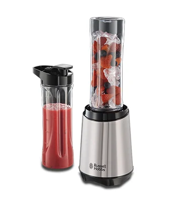 Russell Hobbs - Mixer - Standmixer & Smoothie Maker to go [23.500 U/min Power-Motor] inkl. 2x Mixbehälter 600ml (BPA-frei, spülmaschinen- & bruchfest inkl. Deckel)