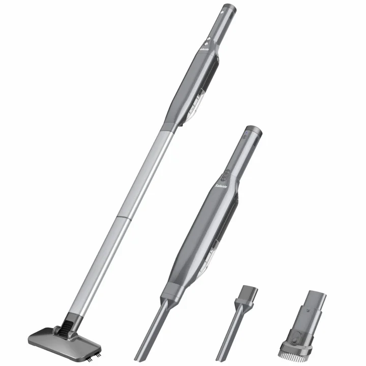 Salente HandyPlus, 2-in-1-Stabstaubsauger, Beutellos, Silber, Trocken, HEPA, Glatter Boden, Teppich, Harter Boden, Soft floor, Kachel