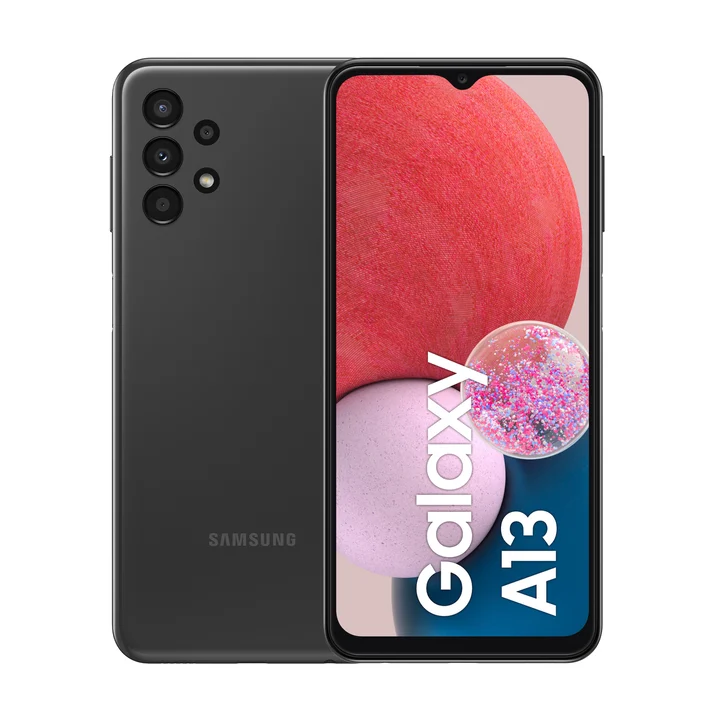 Samsung - Galaxy A13 Android-Smartphone, 6,6 Zoll Infinity-V Display, Android 12, 4 GB RAM und 64 GB interner Speicher², Akku 5.000 mAh³, Schwarz