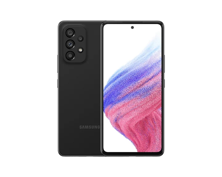 Samsung - Galaxy A53 5G Smartphone Android Display Infinity-O FHD+ Super AMOLED 6,5 Zoll ¹, 6 GB RAM und 128 GB interner Speicher erweiterbar², Akku 5.000 mAh,
