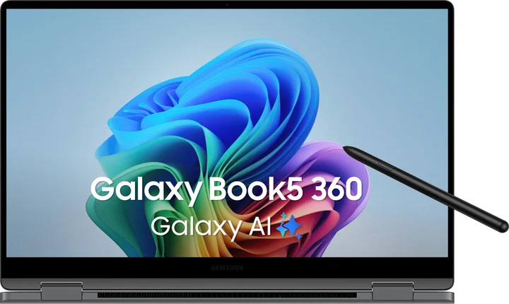 Samsung - Galaxy Book5 360, Moonstone Gray, Core Ultra 5 228V, 32GB RAM, 512GB SSD, DE (NP754QHA-KA2DE)