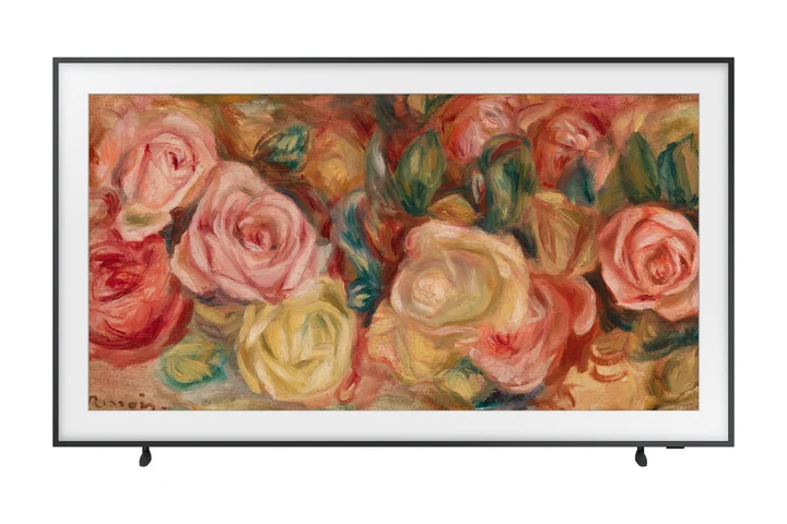 Samsung - The Frame LS03 4K QLED Fernseher 2024 and 2025, Modern Frame Design, NQ4 AI Gen2 Prozessor, Art Mode, Artful Picture Quality, One Connect Kabel,