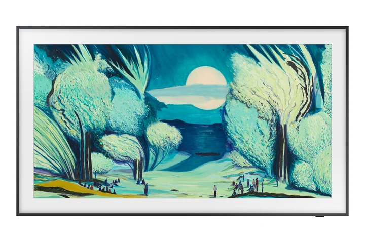 Samsung - The Frame LS03 4K QLED Fernseher 2024 and 2025, Modern Frame Design, NQ4 AI Gen2 Prozessor, Art Mode, Artful Picture Quality, One Connect Kabel,