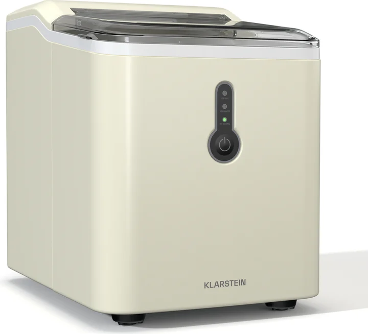 schine Klein - 12 kg/24 h, 8 Min Zyklus, 1,5 L Wassertank, LED-Anzeigen, Tragbar, Transparenter Deckel, Inkl. Schaufel - Eiswürfelbereiter für Partys