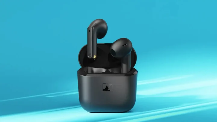 Sennheiser - ACCENTUM Open Earbuds – Open-Ear Design, dynamischer Sound & Kopfhörer kabellos Bluetooth, IPX4-Spritzwasserschutz, 28h Akku, USB-C Ladeetui, für
