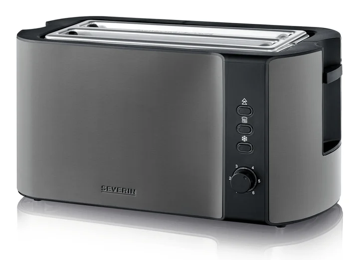 SEVERIN AT 9341 Langschlitztoaster 4 Scheiben 1400W dark inox