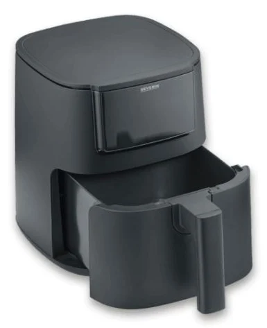 Severin - Heißluftfritteuse, Single, Fritteuse für Kochen ohne Fett, Touch-Display, 8 Automatik-Programme, vielseitige Zubereitung, Warmhaltefunktion, 4L,