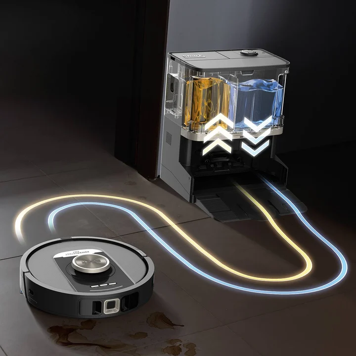 Shark - PowerDetect 2-in-1 Saugroboter & Wischroboter, NeverTouch Pro 60-Tage-Selbstentleerung, selbständiges Nachfüllen & Reinigen, 3D-/ LiDAR-Navigation,