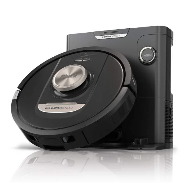 Shark - PowerDetect Saugroboter selbstleerend mit 3D- & LiDAR-Navigation, Anti-Allergen- & Anti-Geruch-Basis, NeverStuck-Hindernisumgehung, für Teppiche,