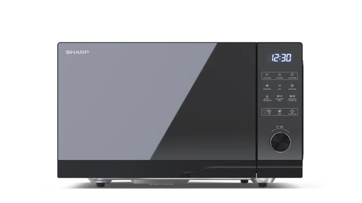 Sharp - GC52BEB Mikrowelle mit Grill und Konvektion (Heißluft) (Mikrowelle: 900W, Grill: 1200W, Heißluft: 2050W, 11 Leistungsstufen, Auftaufunktion,