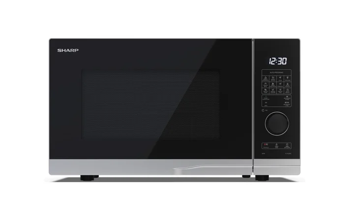 Sharp YC-PG234AE-S Mikrowelle Schwarz, Silber Grill-Mikrowelle Arbeitsplatte 23 l 900 W