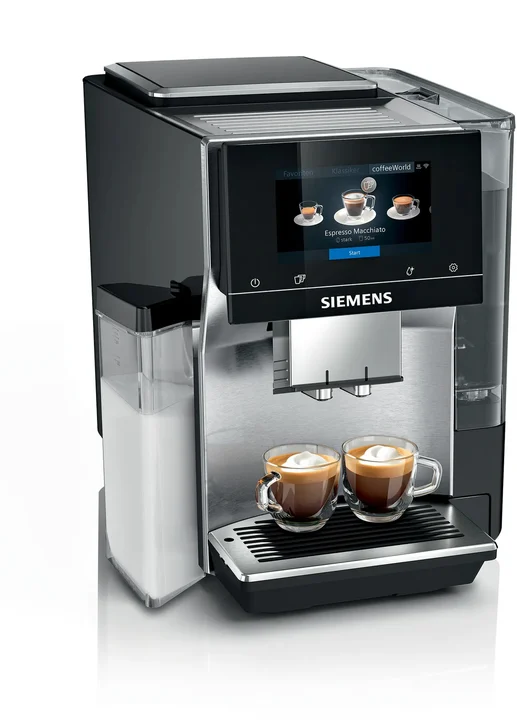 Siemens - Kaffeevollautomat EQ700 integral, großes farbiges TFT-Display, 36 Heiß- und Kaltgetränke, Cold Brew, 2-Tassen-Funktion, Steuerung per App, autom.