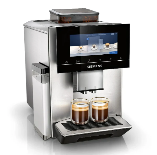 Siemens - Kaffeevollautomat EQ900, großes farbiges TFT-Display, 36 Heiß- und Kaltgetränke, Cold Brew, super leise, Keramikmahlwerk, Doppeltassenfunktion,