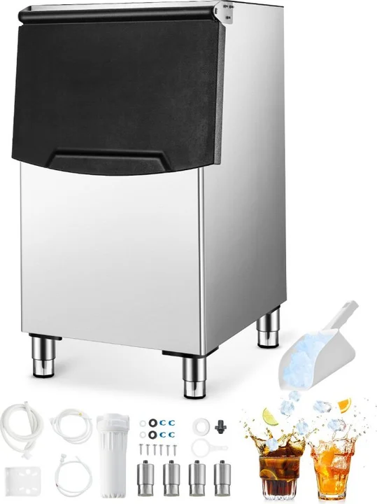 smaschine mit Vorratsbehälter - Eiswürfelmaschine mit Filter - Zuverlässiger Eisbehälter für erfrischende Getränke - Ideal für Handel und Gastronomie