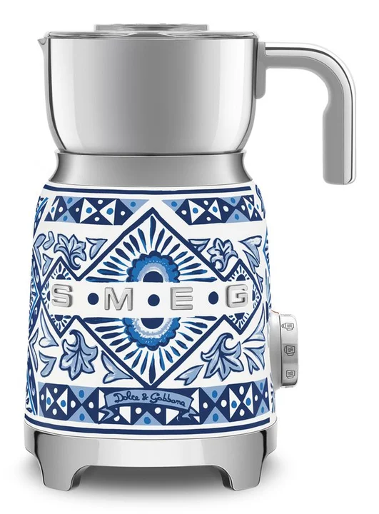 Smeg MFF01DGBEU Milchaufschäumer oder Wärmer de Automatischer Milchaufschäumer Blau, Silber, White