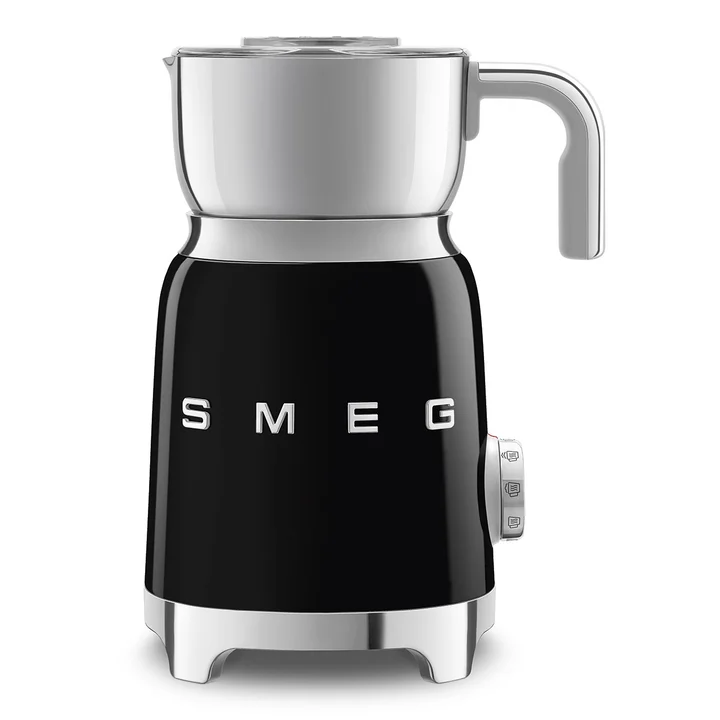 SMEG - Multifunktions MFF01CREU, Milchaufschäumer, mit Induktionssystem, 6 voreingestellte Programme, manuelle Funktion, 600 ml abnehmbare Karaffe,
