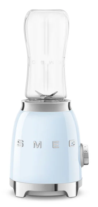 SMEG - Personal Blender PBF01PBEU, 2 Geschwindigkeitsstufen, Doppelklinge aus Edelstahl, 2 x 600 ml Flaschen inklusive, rutschfester Standfuß, integrierte