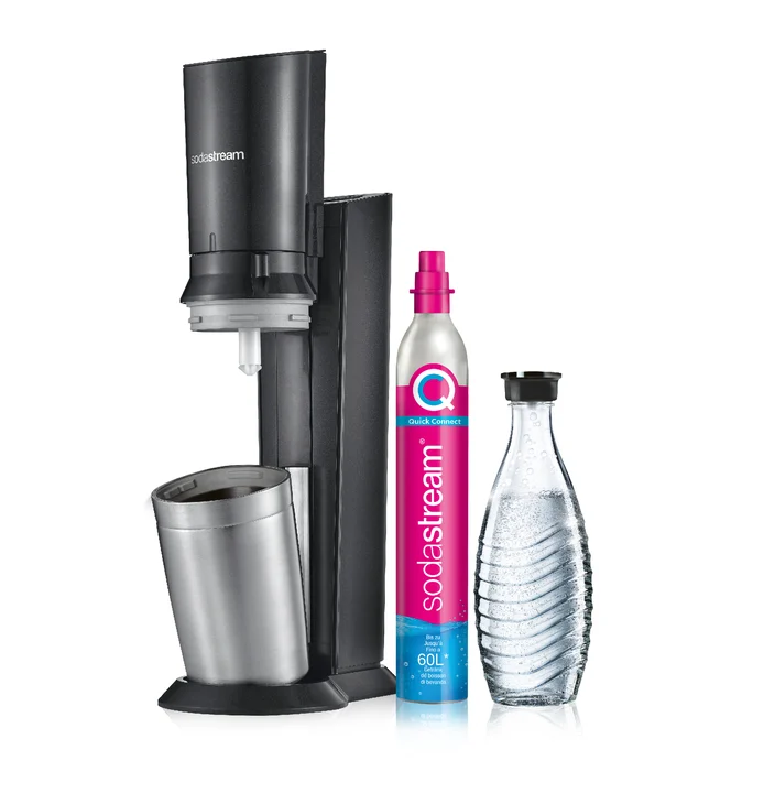 SodaStream - Crystal 3.0 Trinkwassersprudler mit 1 Glaskaraffe schwarz (1016411490)