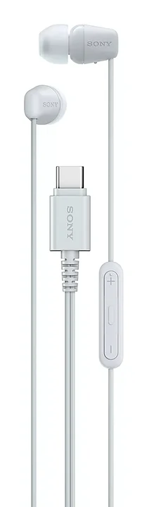 Sony - IER-EX15C USB-C kabelgebundene In-Ear Kopfhörer mit Mikro – kompatibel mit Android, iOS, Tablet, Laptop & PC – verwicklungsfreies Kabel, kraftvolle